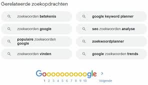 zoekwoorden analyse google